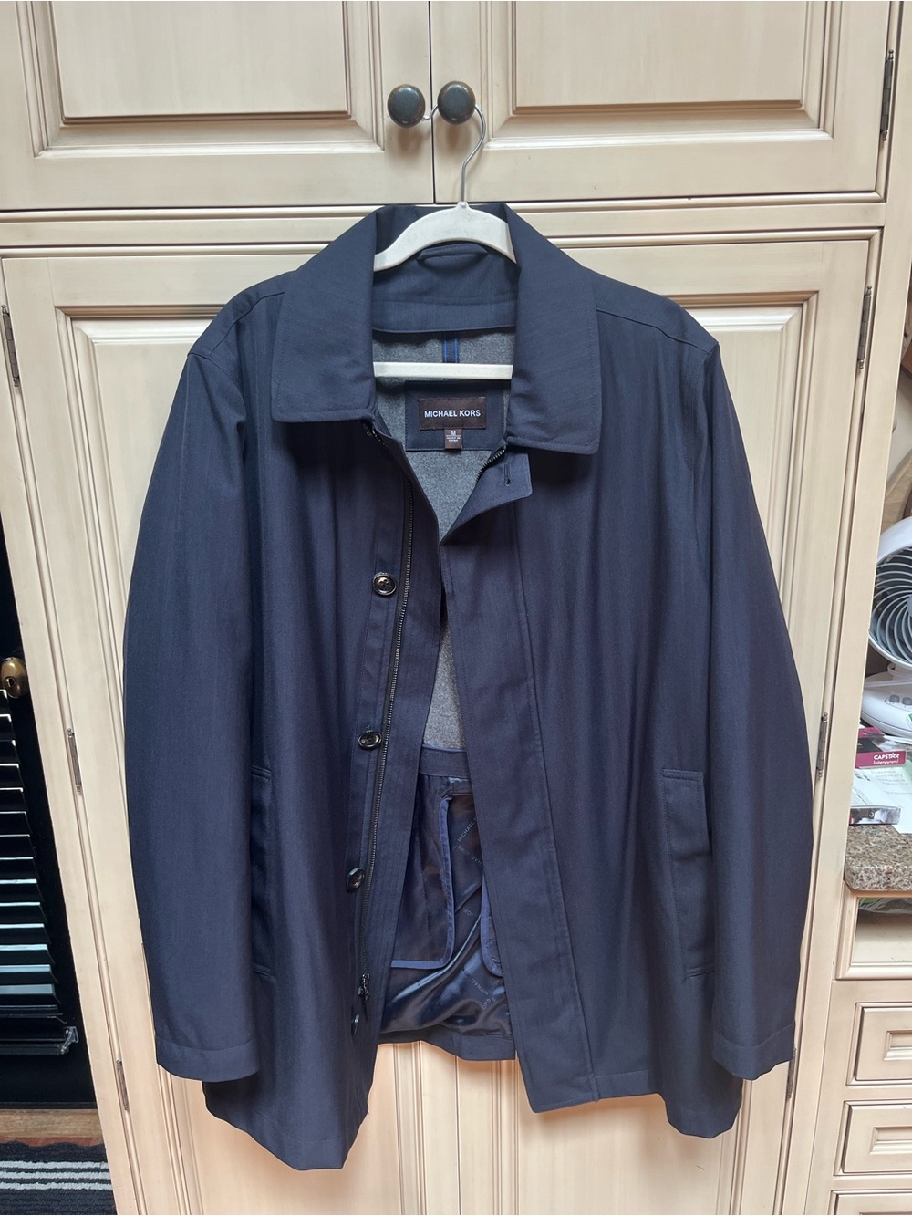Michael Kors Men's Dark Navy Trench Coat